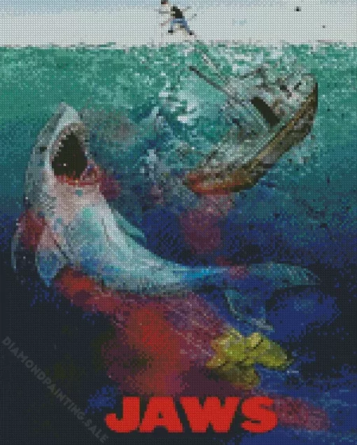 Jaws Movie Poster 5D Diamond Painting