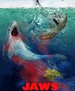 Jaws Movie Poster 5D Diamond Painting