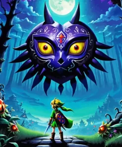 Majoras Mask Zelda 5D Diamond Painting