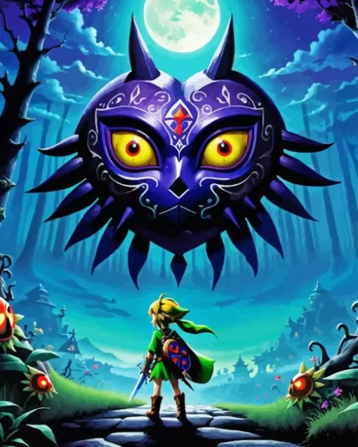 Majoras Mask Zelda 5D Diamond Painting