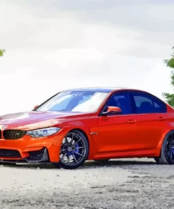 Orange BMW 3 Series 5D Diamond Painting