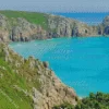 Porthcurno Beach Art 5D Diamond Painting