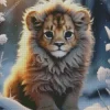 Snow Lion Cub 5D Diamond Painting