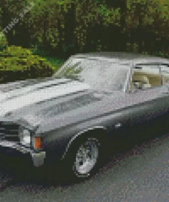 1970 Grey Chevelle Car 5D Diamond Painting