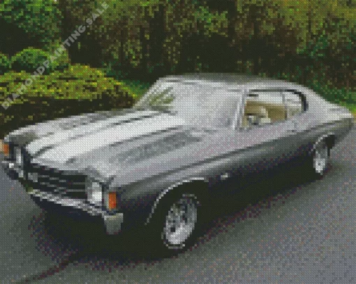 1970 Grey Chevelle Car 5D Diamond Painting