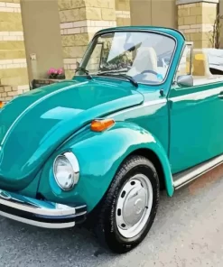 1974 Green VW Bug Convertible 5D Diamond Painting