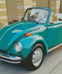 1974 Green VW Bug Convertible 5D Diamond Painting