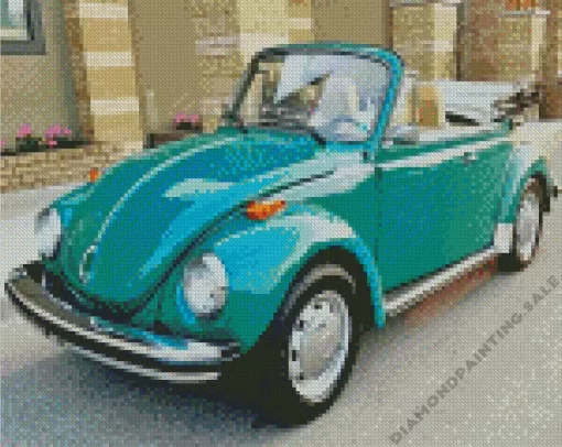 1974 Green VW Bug Convertible 5D Diamond Painting