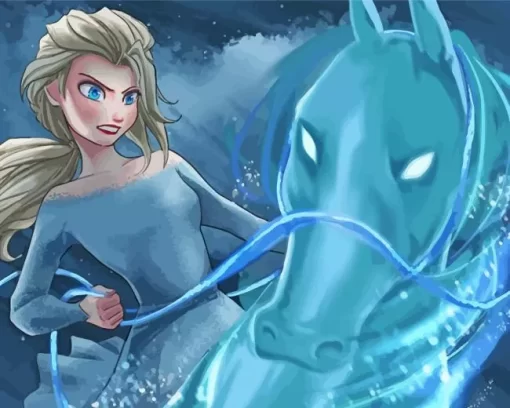 Aesthetic Frozen Elsa And Nokk Art 5D Diamond Painting