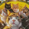 Aesthetic Group Cats Selfie 5D Diamond Painting