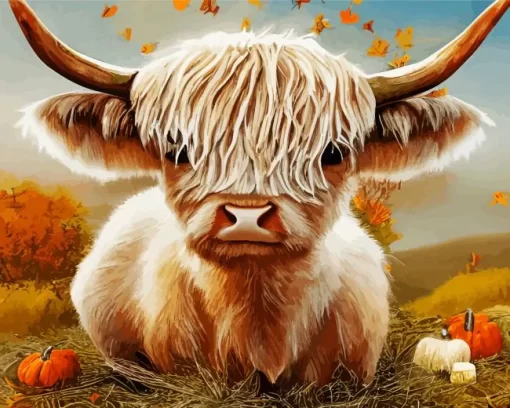 Baby Blonde Cow 5D Diamond Painting