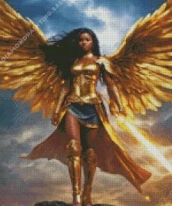 Black Warrior Angel 5D Diamond Painting