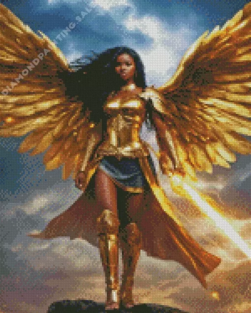 Black Warrior Angel 5D Diamond Painting