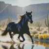 Black Western Horse 5D Diamond Painting