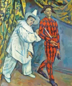 Pierrot And Harlequin by Paul Cezanne 5D Diamond Painting