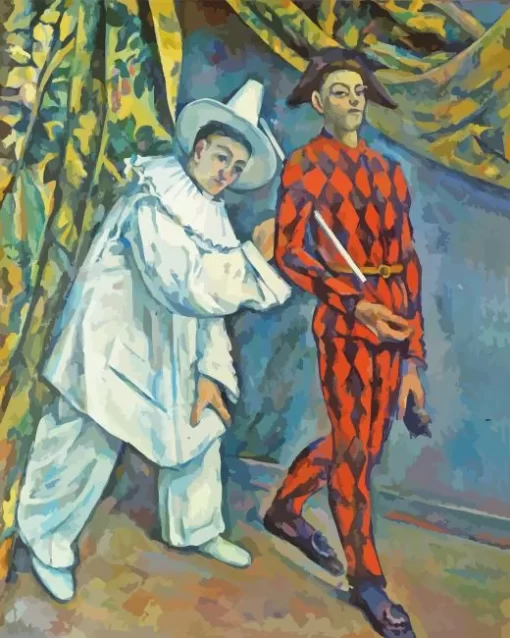 Pierrot And Harlequin by Paul Cezanne 5D Diamond Painting