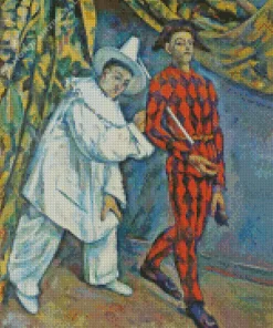 Pierrot And Harlequin by Paul Cezanne 5D Diamond Painting