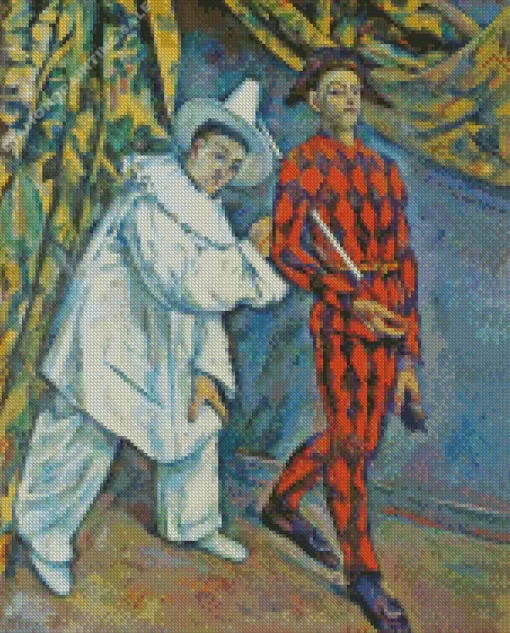 Pierrot And Harlequin by Paul Cezanne 5D Diamond Painting