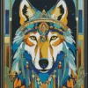 Aboriginal Wolf 5D Diamond Painting