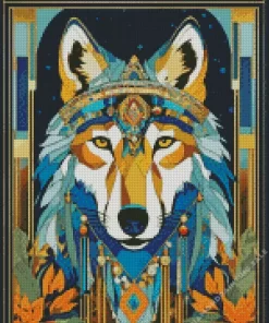 Aboriginal Wolf 5D Diamond Painting