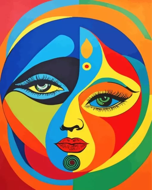 Abstract Face Art 5D Diamond Painting