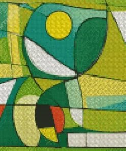 Abstract Green Mosaic Art 5D Diamond Painting