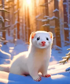 Adorable Ferret 5D Diamond Painting