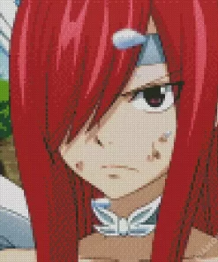 Aesthetic Erza Scarlet 5D Diamond Painting