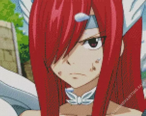 Aesthetic Erza Scarlet 5D Diamond Painting