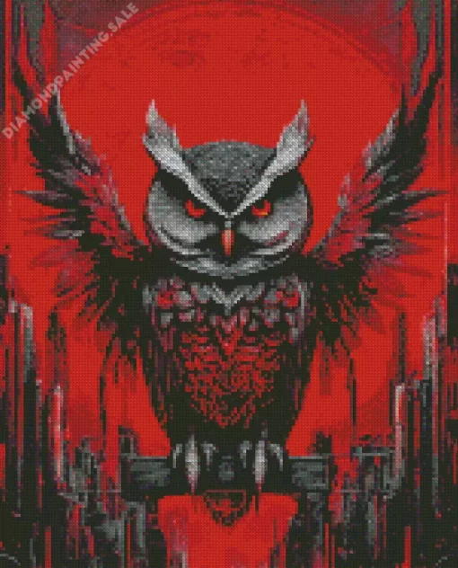 Aesthetic Evil Owl Art 5D Diamond Painting