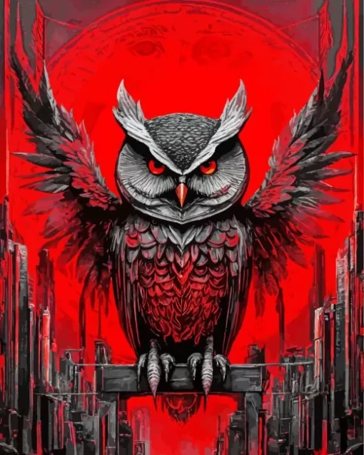 Aesthetic Evil Owl Art 5D Diamond Painting