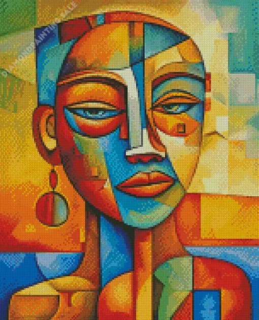 Aesthetic Face Cubism Art 5D Diamond Painting