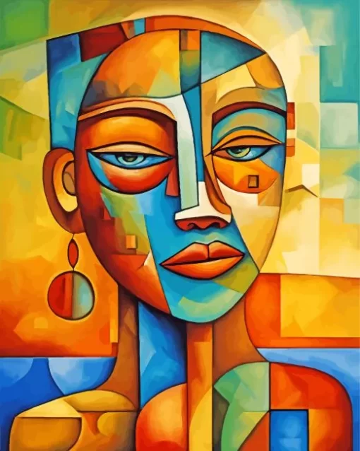 Aesthetic Face Cubism Art 5D Diamond Painting