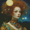 Aesthetic Face With Planets 5D Diamond Painting