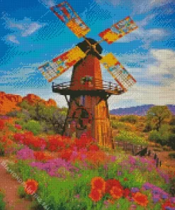 Aesthetic Farm Windmill 5D Diamond Painting