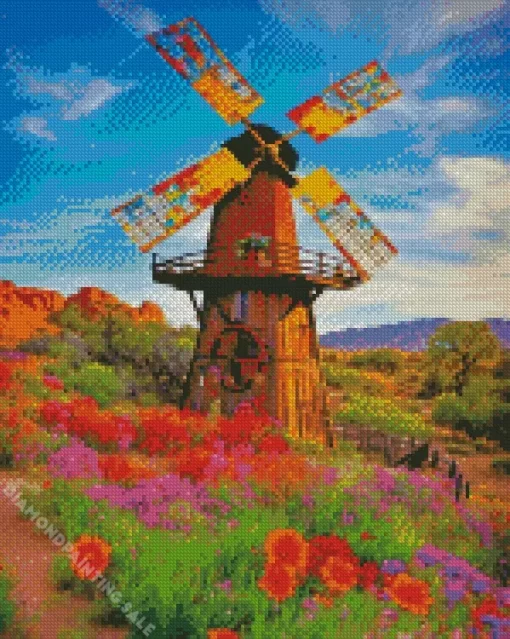 Aesthetic Farm Windmill 5D Diamond Painting