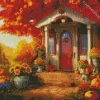 Aesthetic Farmhouse Front Porch Flowers 5D Diamond Painting