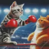 Aesthetic Fat Cat vs Fit Cat 5D Diamond Painting