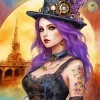 Aesthetic Female Steampunk Art 5D Diamond Painting