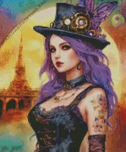 Aesthetic Female Steampunk Art 5D Diamond Painting