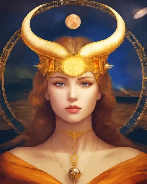 Aesthetic Female Taurus 5D Diamond Painting