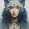 Aesthetic Female Warewolf Art 5D Diamond Painting