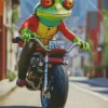 Aesthetic Frog And Motorcycle 5D Diamond Painting