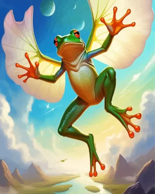 Aesthetic Frog With Wings Art 5D Diamond Painting