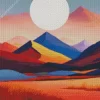 Aesthetic Full Moon Desert 5D Diamond Painting