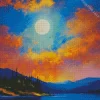 Aesthetic Full Moon Landscape Art 5D Diamond Painting