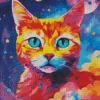 Aesthetic Galaxy Cat Art 5D Diamond Painting