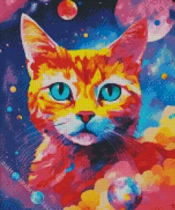 Aesthetic Galaxy Cat Art 5D Diamond Painting