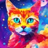 Aesthetic Galaxy Cat Art 5D Diamond Painting