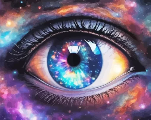 Aesthetic Galaxy Eye Art 5D Diamond Painting